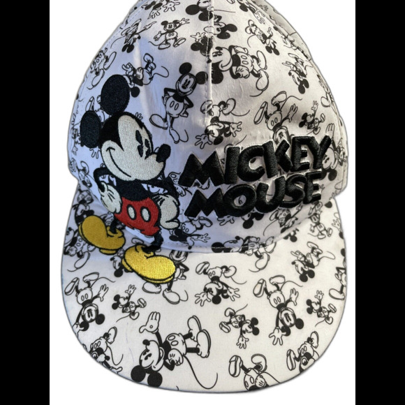 NWT Disney Mickey All Over Print Adult Baseball Embroidered Snapback Hat Cap - Picture 2 of 6